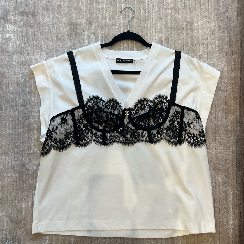 Dolce & Gabbana Bustier Detail V-Neck